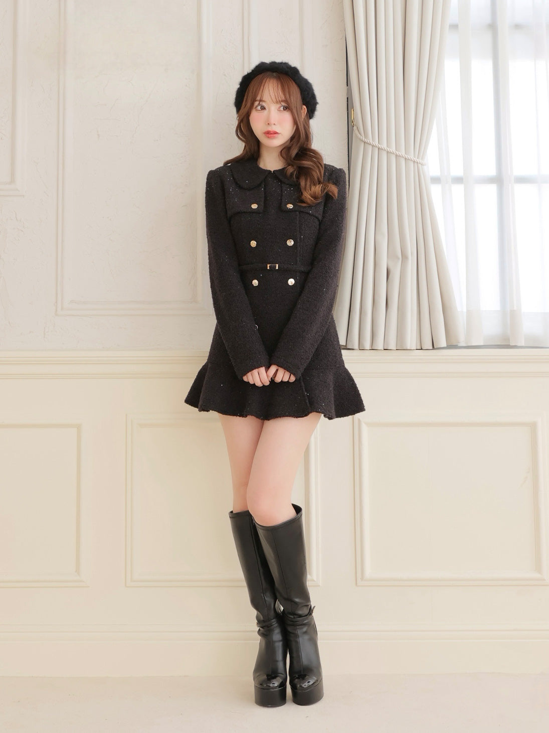 Boucle flare onepiece(eme10786)