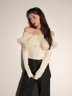 Waist ribbon lame denim(eme10452)