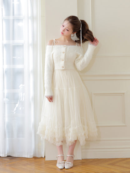 【Pre Order】Romantic gathered ribbon onepiece (eme10788)