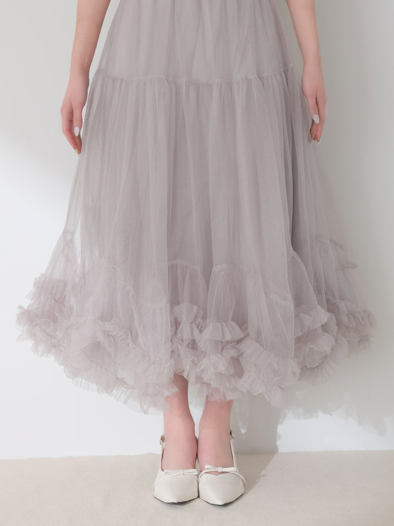 【Pre Order】Romantic gathered ribbon onepiece (eme10788)