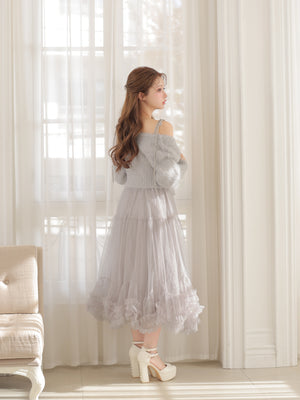 【Pre Order】Romantic gathered ribbon onepiece (eme10788)
