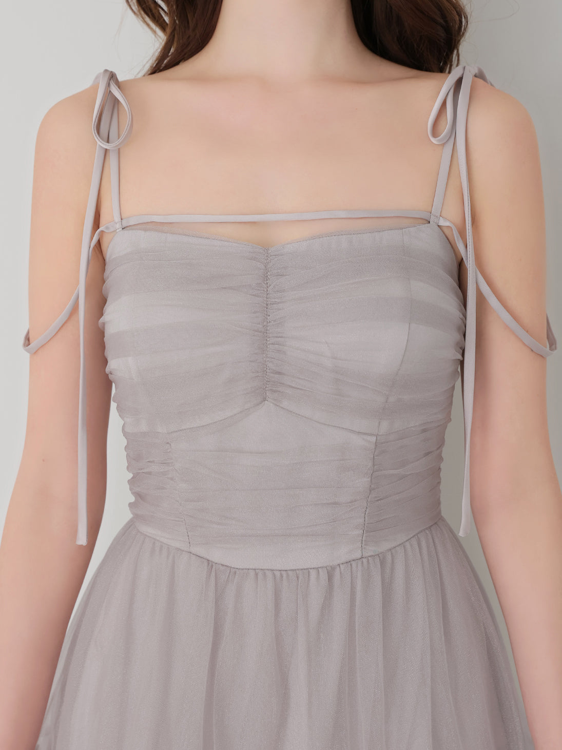 Romantic gathered ribbon onepiece (eme10788) – M me eme