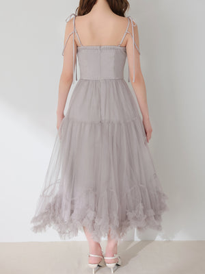 【Pre Order】Romantic gathered ribbon onepiece (eme10788)