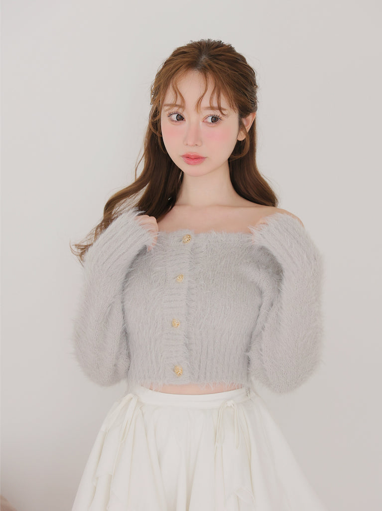 【Pre Order】Ruffled frill chiffon mini skirt(eme10790)