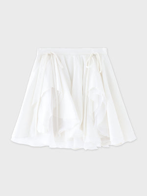 【Pre Order】Ruffled frill chiffon mini skirt(eme10790)