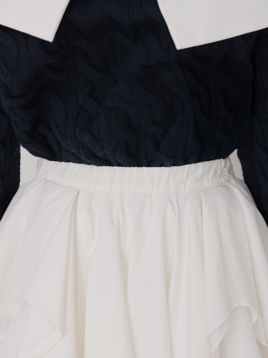 【Pre Order】Ruffled frill chiffon mini skirt(eme10790)