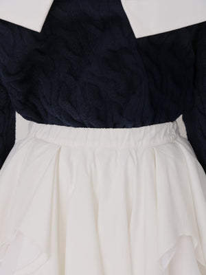 【Pre Order】Ruffled frill chiffon mini skirt(eme10790)