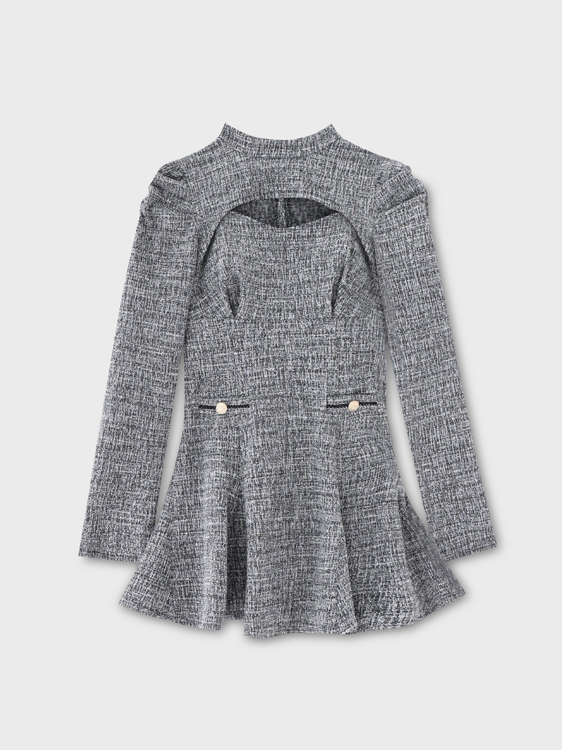 Knit tweed ensemble mini onepiece(eme10792)
