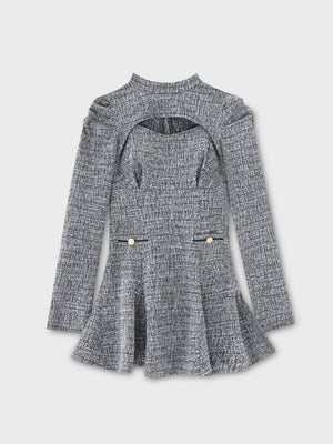 Knit tweed ensemble mini onepiece(eme10792)