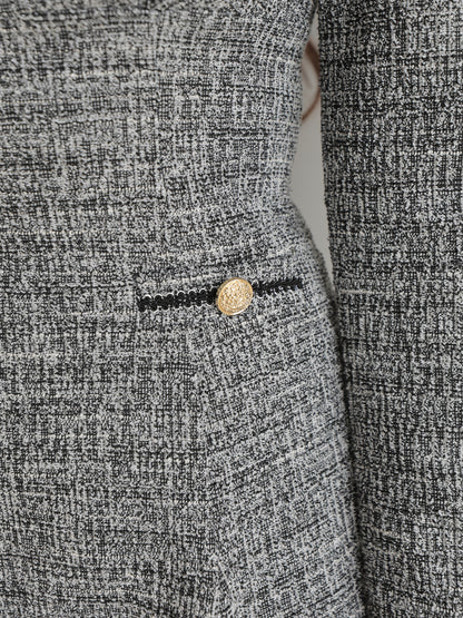 Knit tweed ensemble mini onepiece(eme10792)