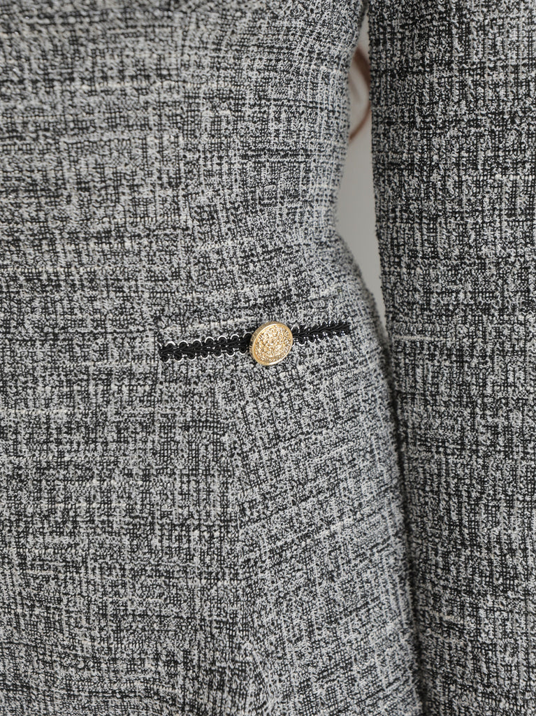 Knit tweed ensemble mini onepiece(eme10792)