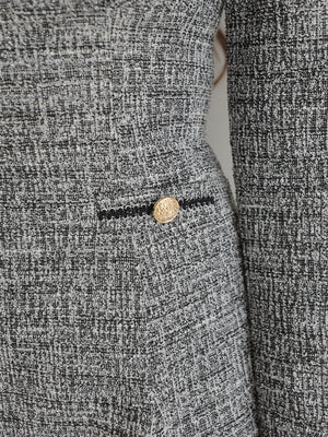 Knit tweed ensemble mini onepiece(eme10792)