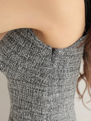 Knit tweed ensemble mini onepiece(eme10792)