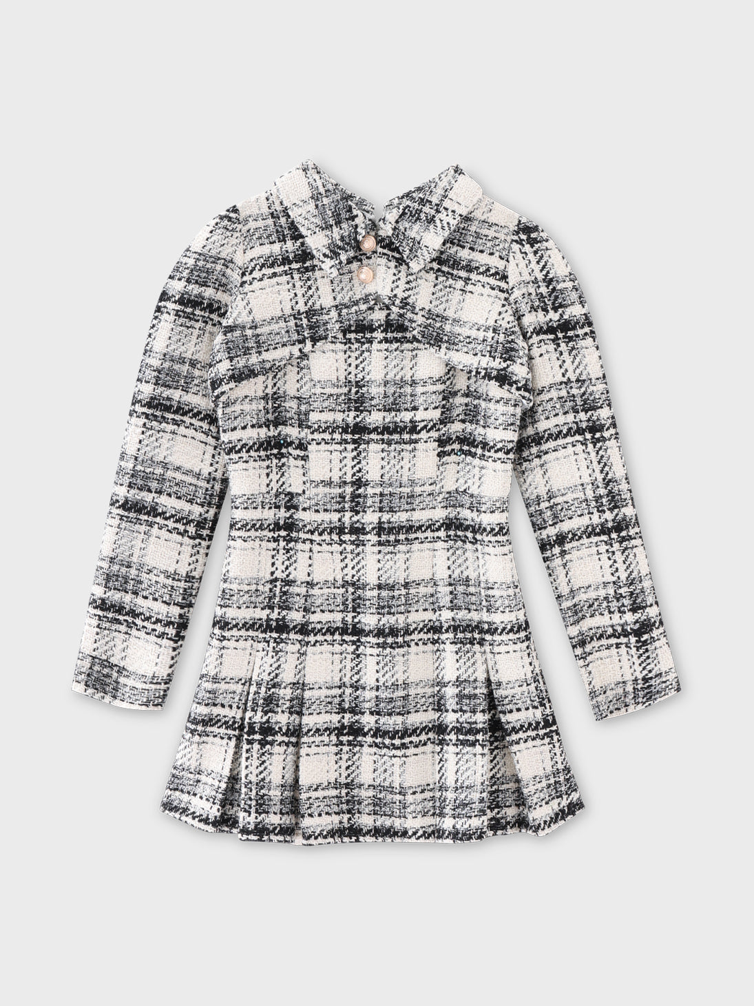 【SALE】Fake layered roving check mini onepiece(eme10794)