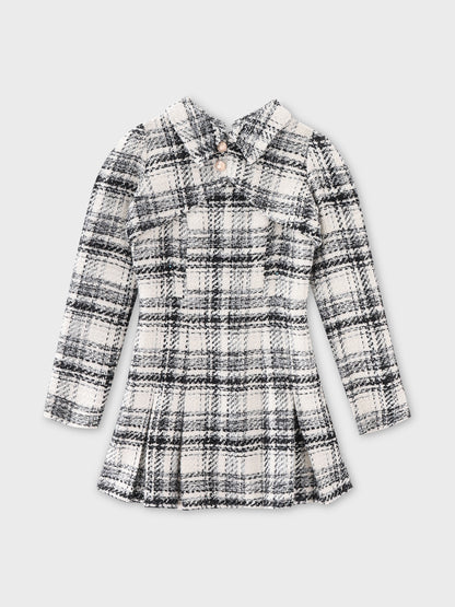 【SALE】Fake layered roving check mini onepiece(eme10794)