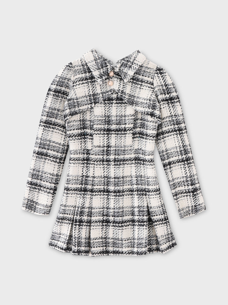 【SALE】Fake layered roving check mini onepiece(eme10794)