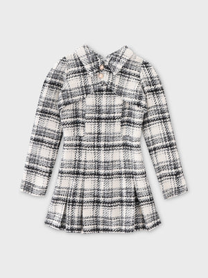 【SALE】Fake layered roving check mini onepiece(eme10794)