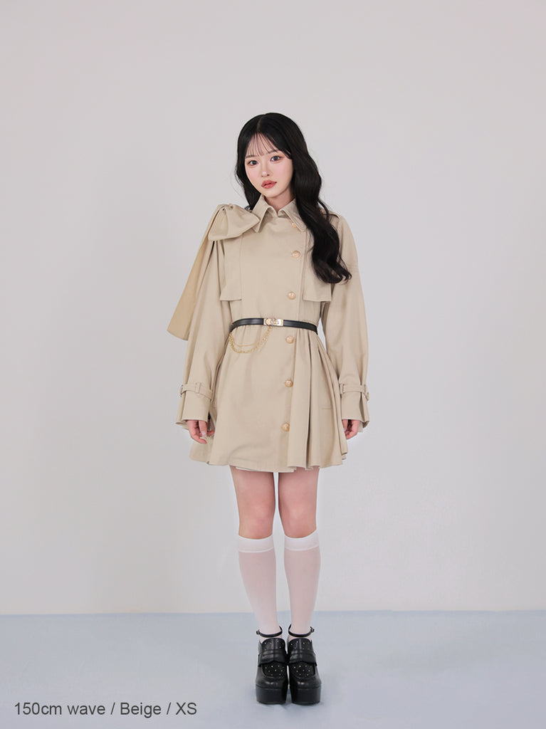 model：150cm　(size：XS　color：Beige)