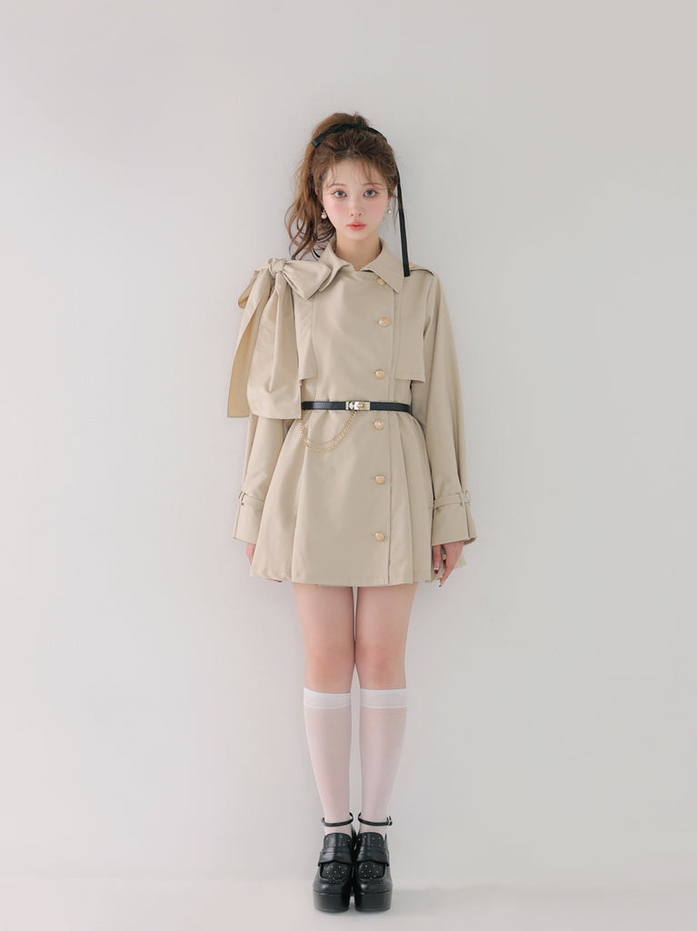 model：160cm　(size：F　color：Beige)