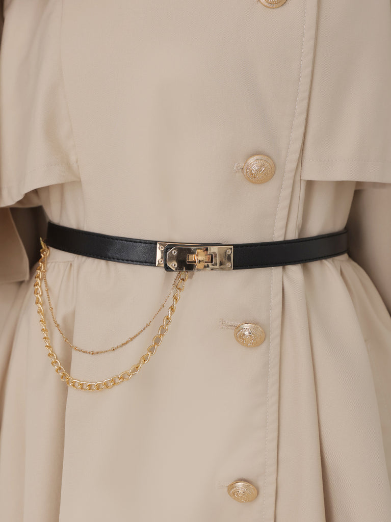 【Pre Order】Classic ribbon mini trench coat(eme10796)