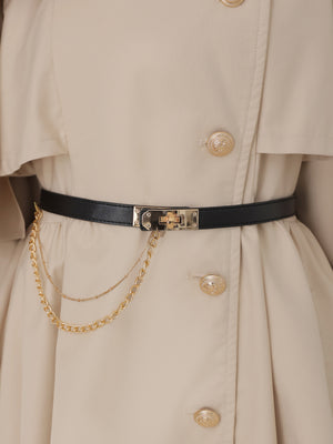 【Pre Order】Classic ribbon mini trench coat(eme10796)