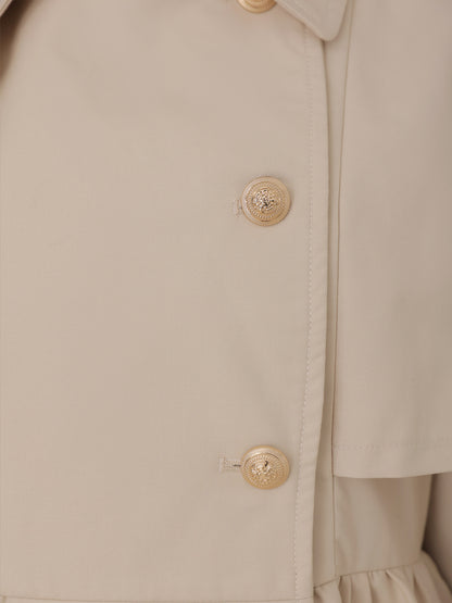 【Pre Order】Classic ribbon mini trench coat(eme10796)