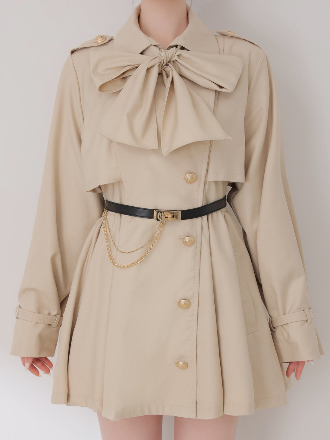 Classic ribbon mini trench coat(eme10796) – M me eme