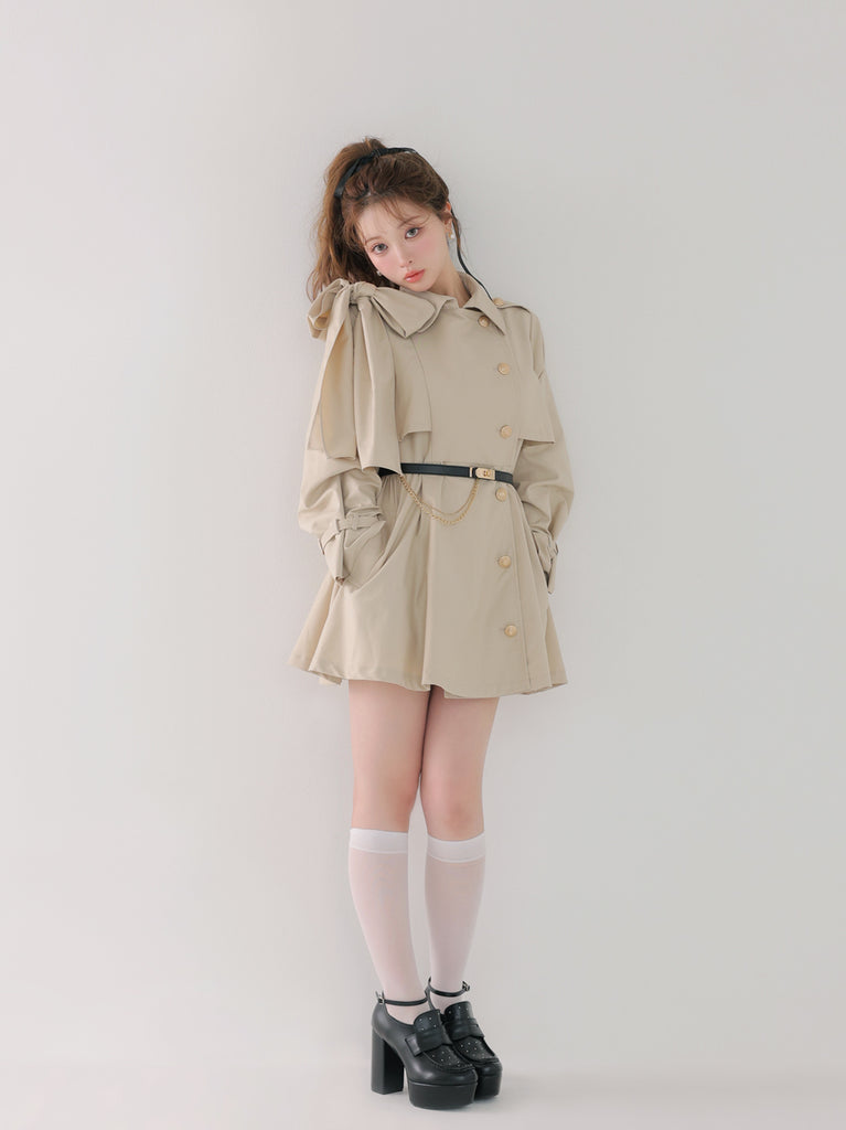 model：160cm　(size：F　color：Beige)