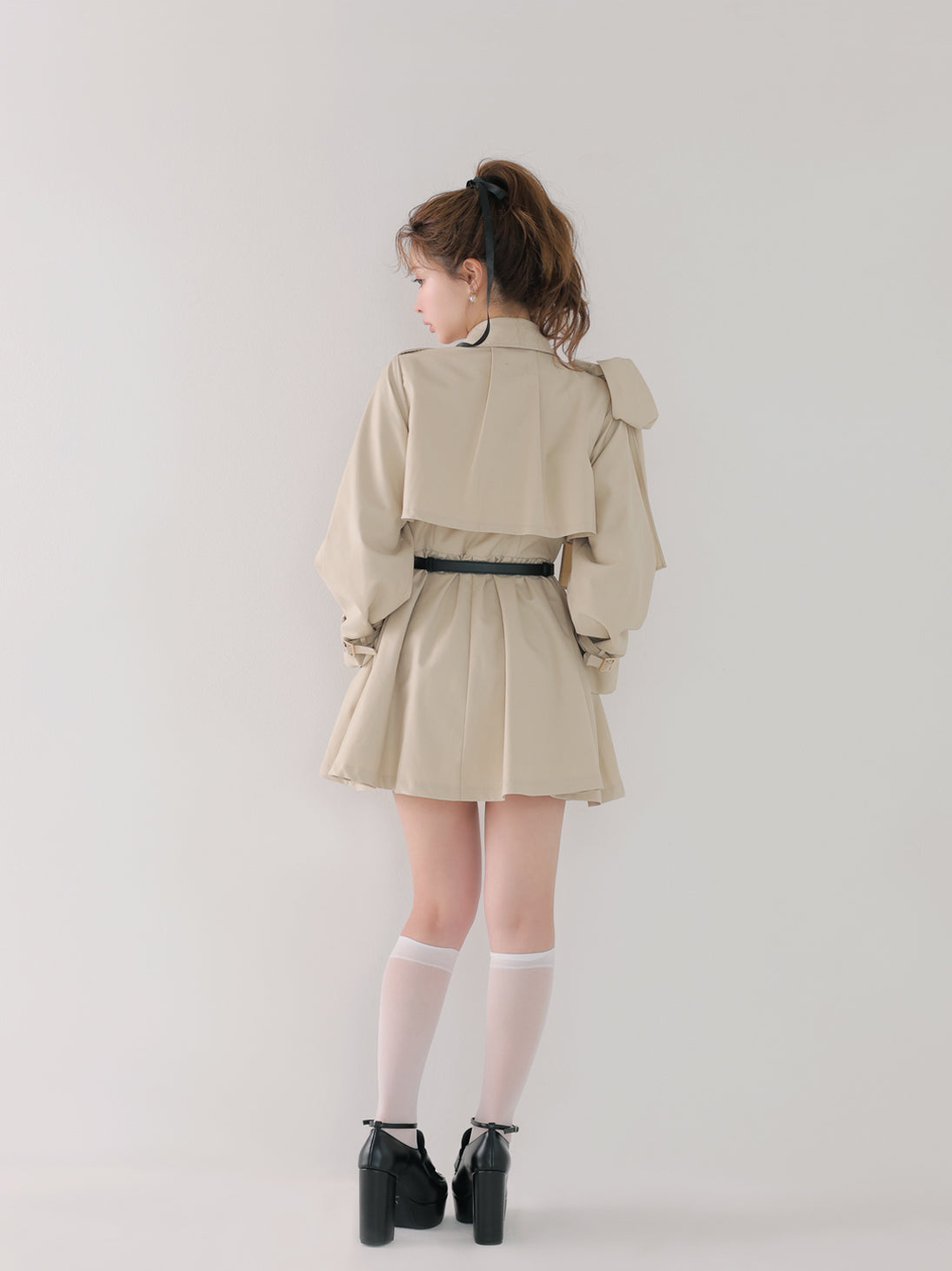 Classic ribbon mini trench coat(eme10796) – M me eme