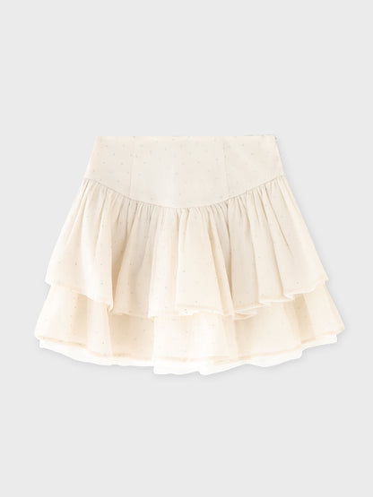 【Pre Order】Plume chiffon tiered mini skirt(eme10798)