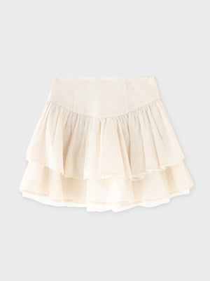 【Pre Order】Plume chiffon tiered mini skirt(eme10798)
