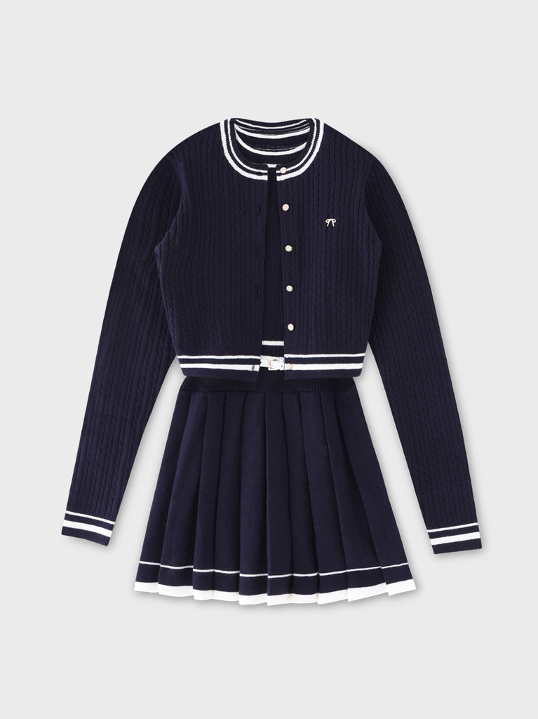 French line knit ensemble onepiece(eme10799)