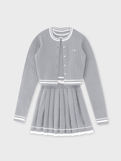 French line knit ensemble onepiece(eme10799)