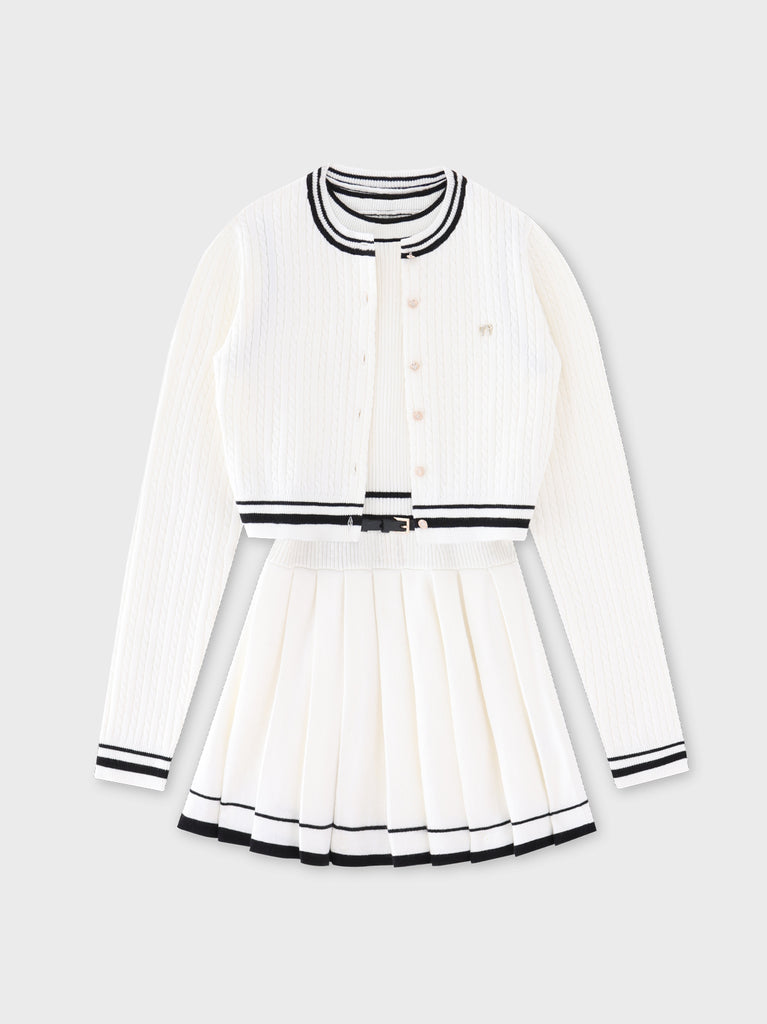 French line knit ensemble onepiece(eme10799)