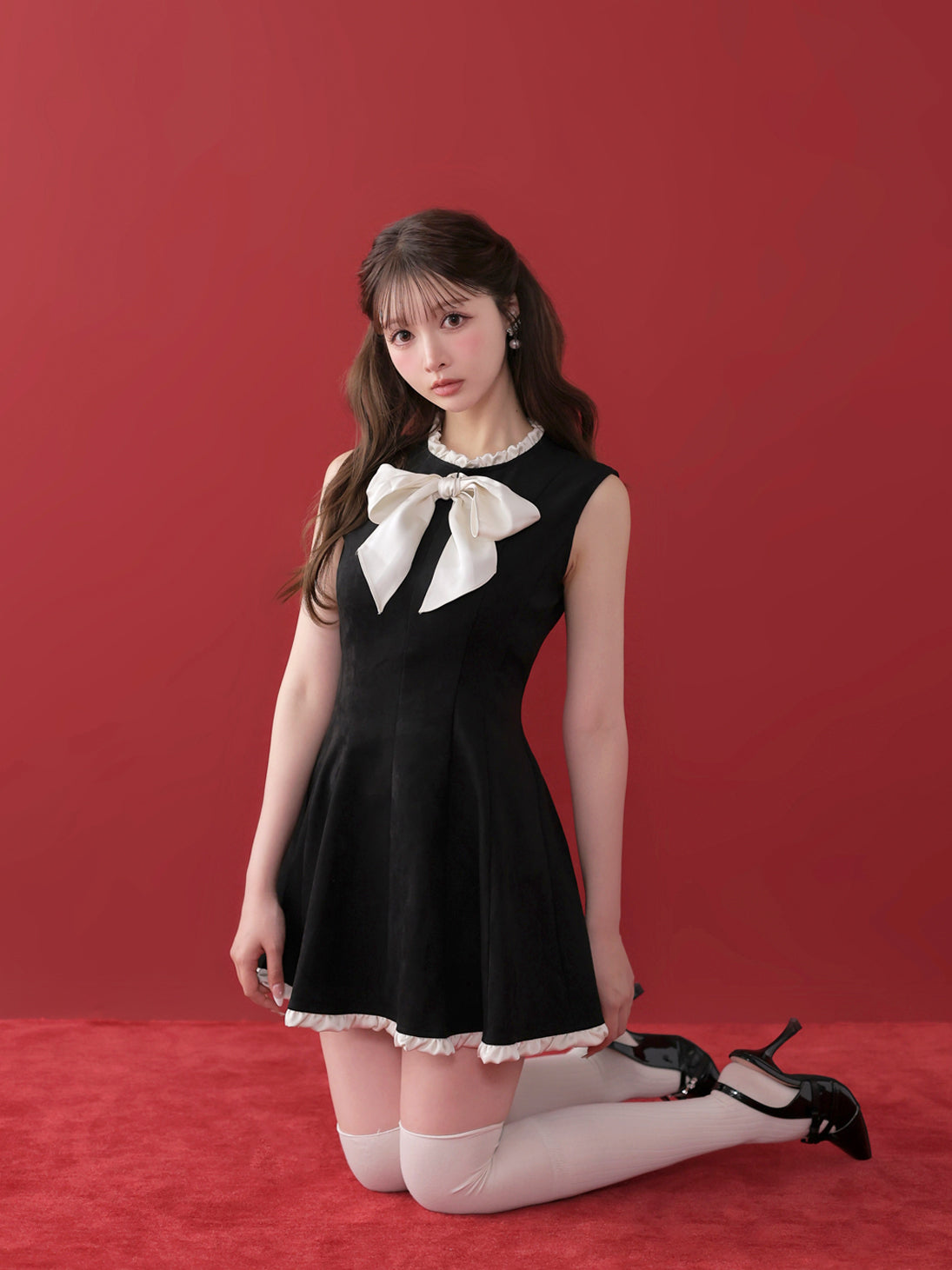model：160cm　(size：F　color：Black)
