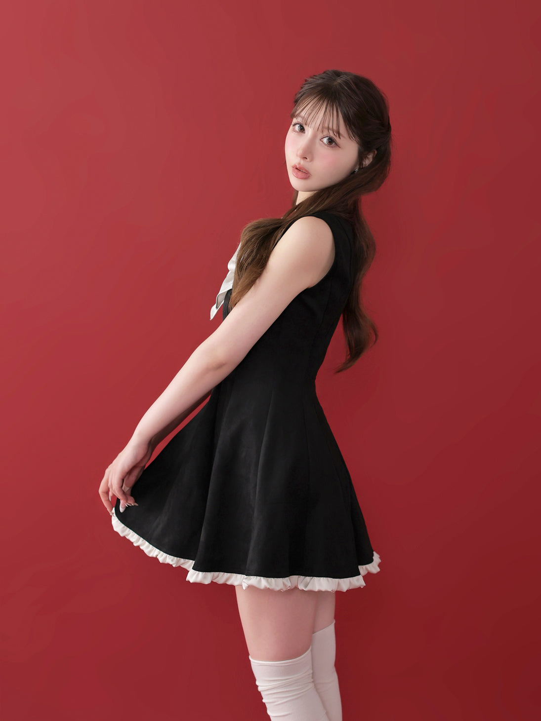 model：160cm　(size：F　color：Black)