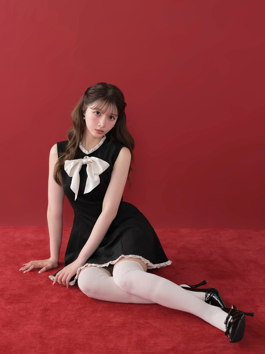 model：160cm　(size：F　color：Black)