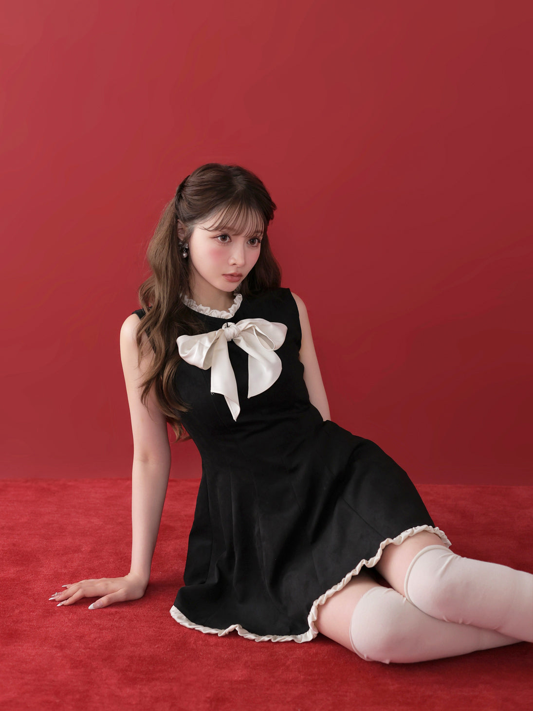 model：160cm　(size：F　color：Black)