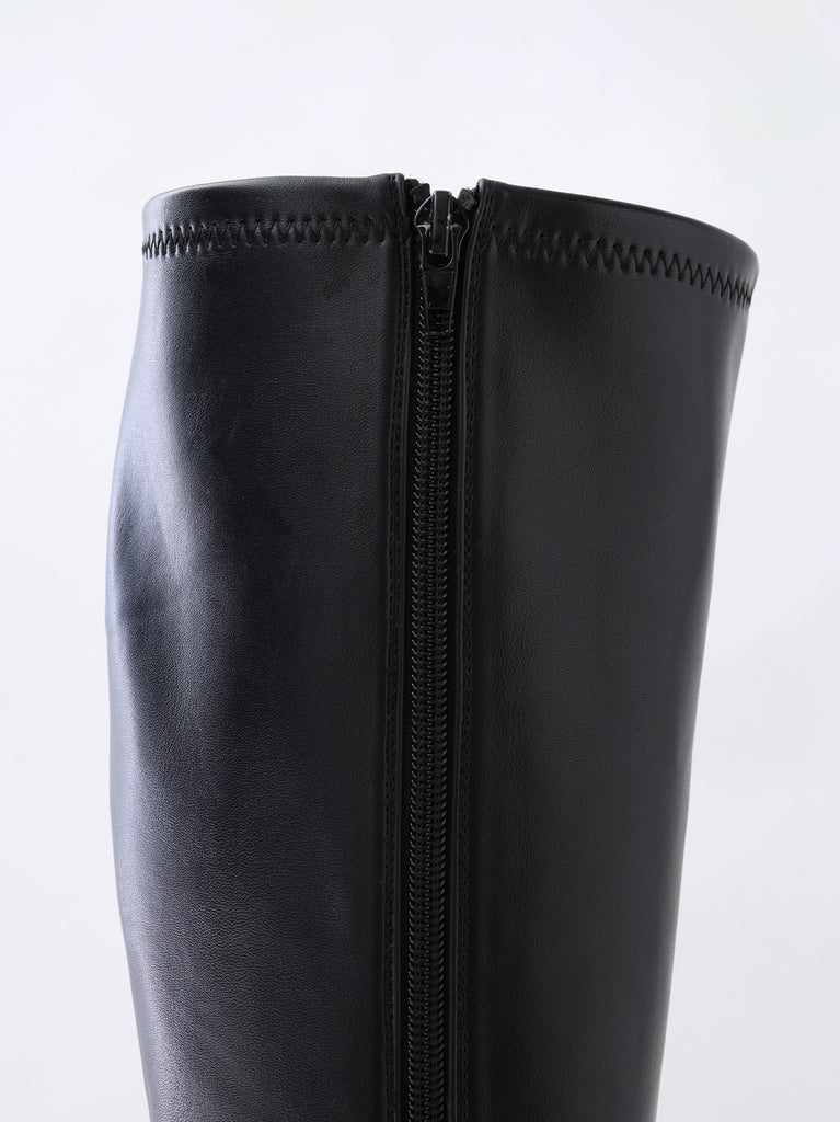 Gloss line platform long boots(eme10806)