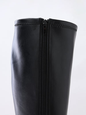 Gloss line platform long boots(eme10806)