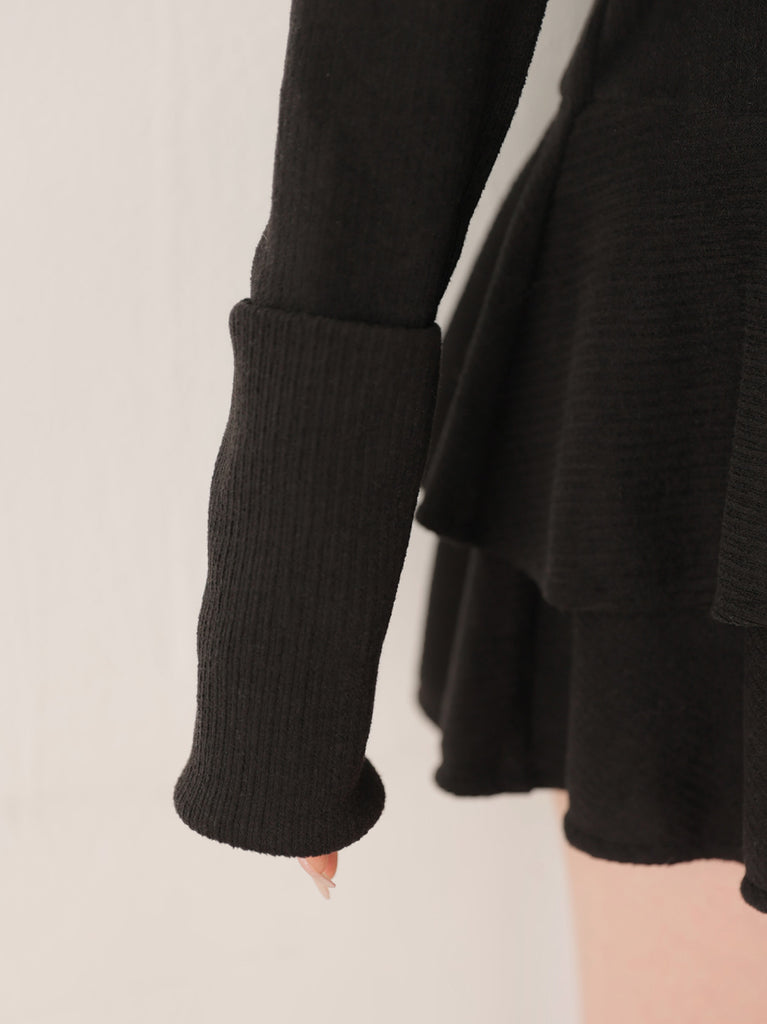 【Pre Order】Ribbon strap tiered frill mini onepiece(eme10811)