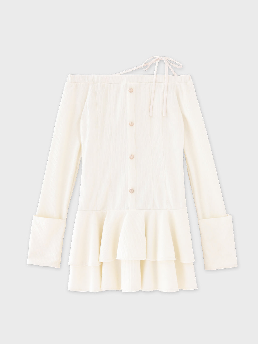 【Pre Order】Ribbon strap tiered frill mini onepiece(eme10811)