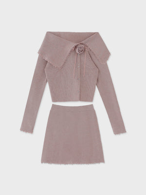 【SALE】Lumiere rose knit setup(eme10813)