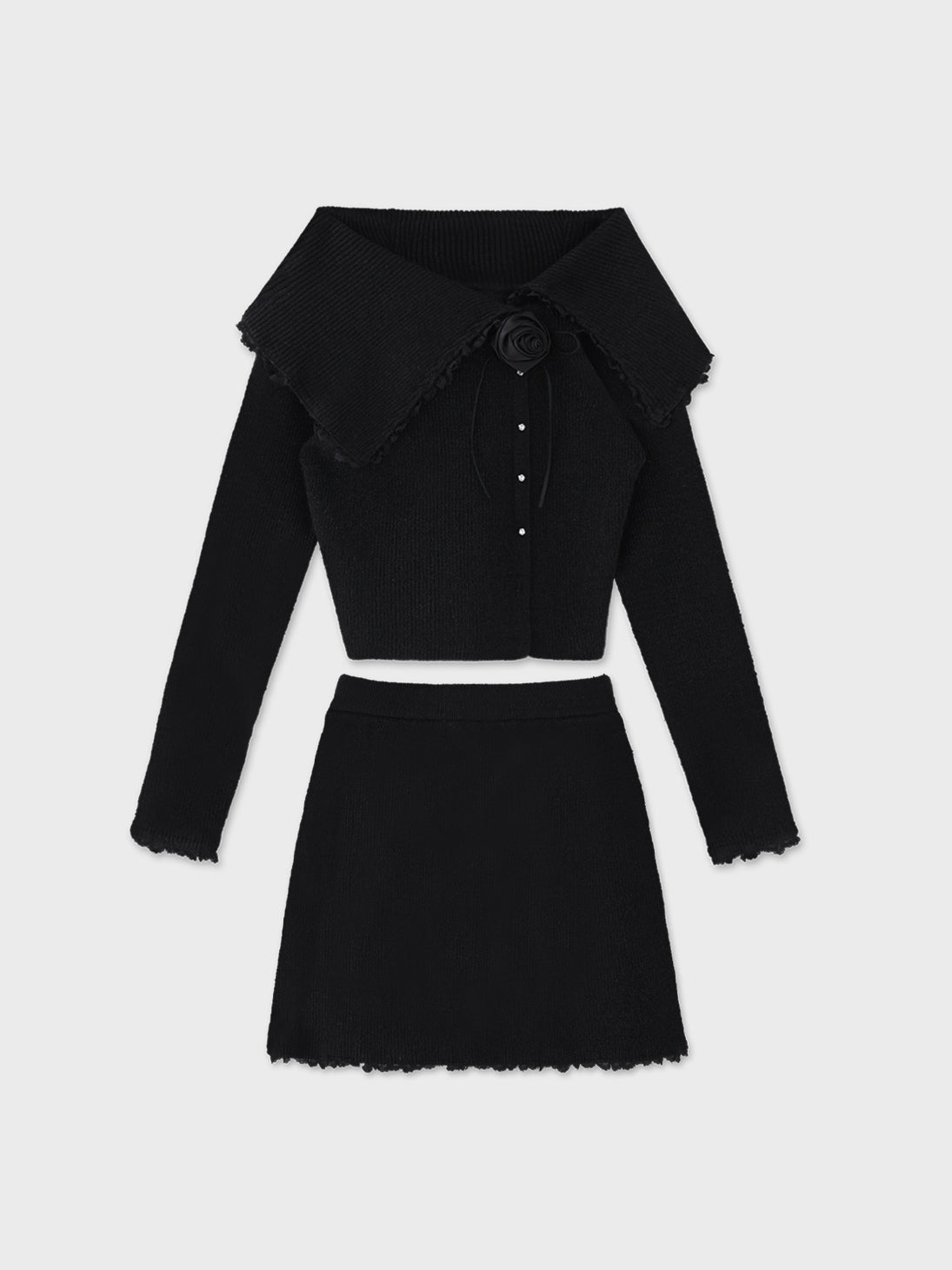 Lumiere rose knit setup(eme10813)