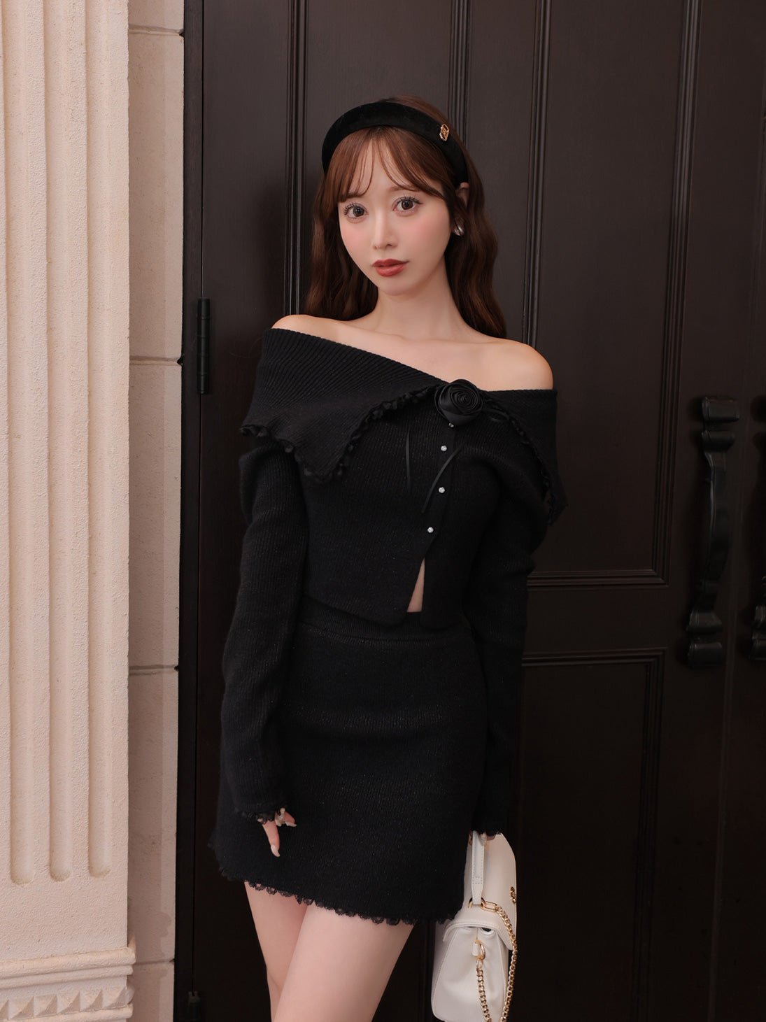 Lumiere rose knit setup(eme10813)