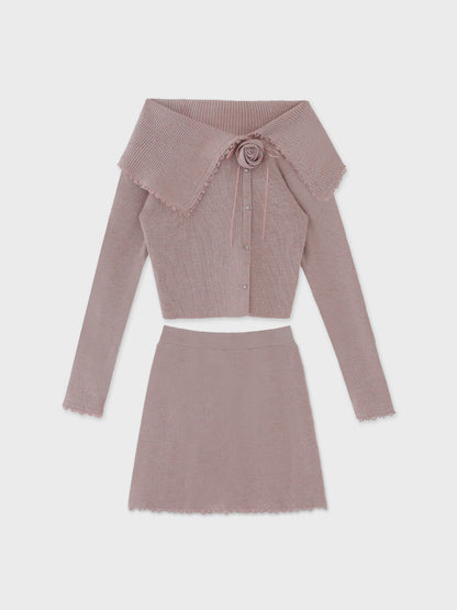 Lumiere rose knit setup(eme10813)