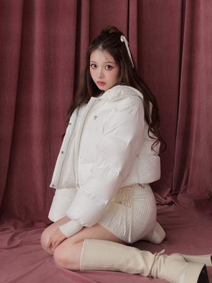 【SALE】Bijou cropped down jacket(eme10815)