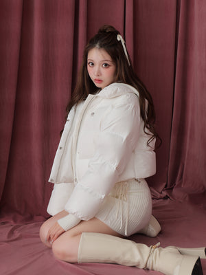 【SALE】Bijou cropped down jacket(eme10815)