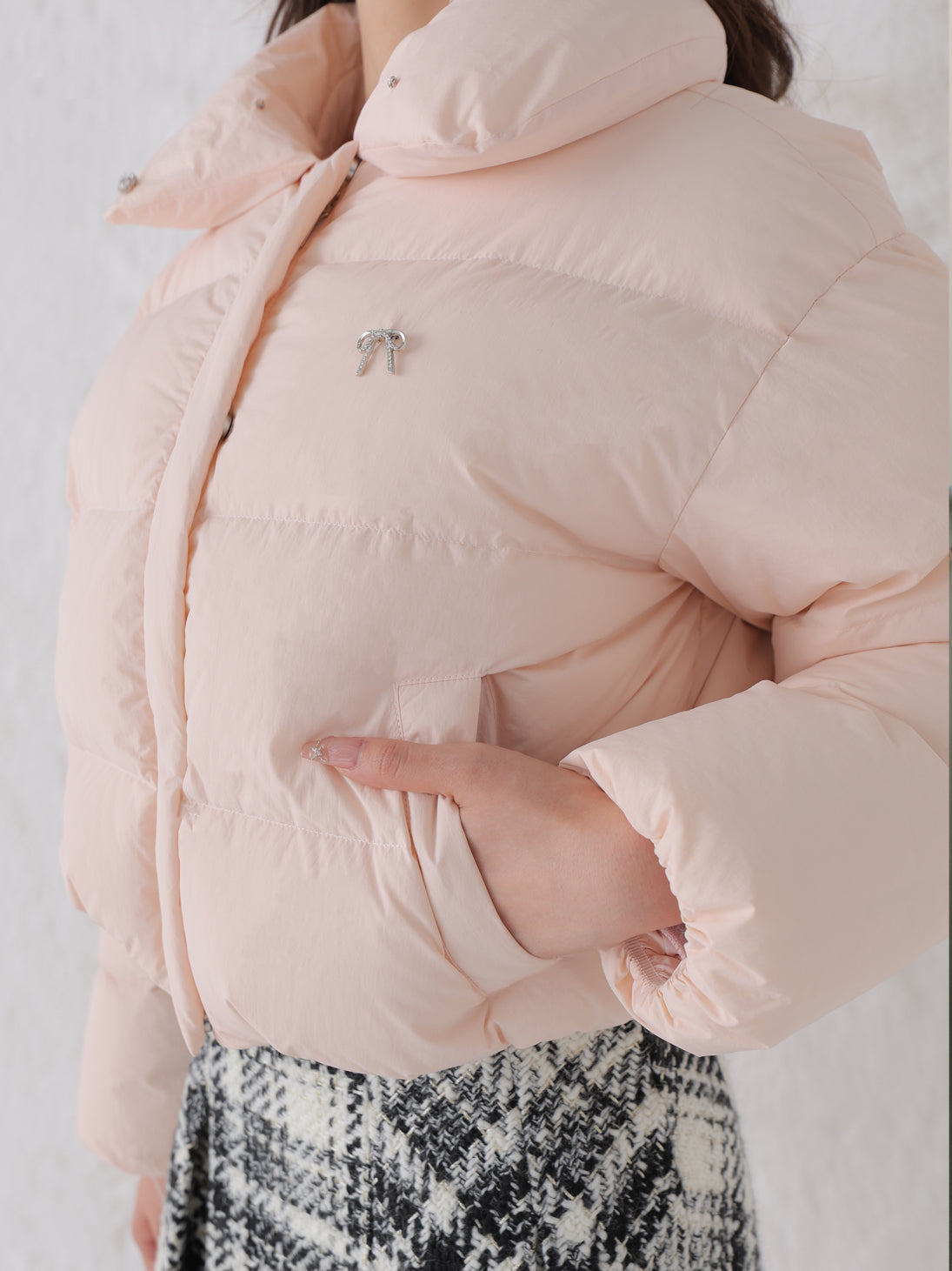 【SALE】Bijou cropped down jacket(eme10815)