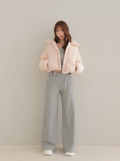 【SALE】Bijou cropped down jacket(eme10815)